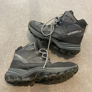 Merrell Snow Boots Mens Size 9 Black Insulated Lace Up Winter Hiking J16467Z